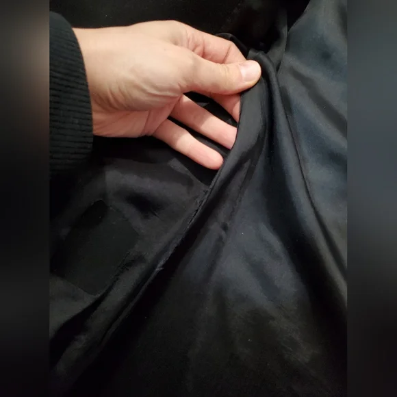 COS Elegant Black Women's Double Breasted Long Coat. Blazer Style.Wool, Cashmere - Picture 7 of 13